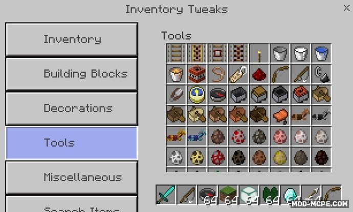 minecraft inventory tweaks 1.16.5